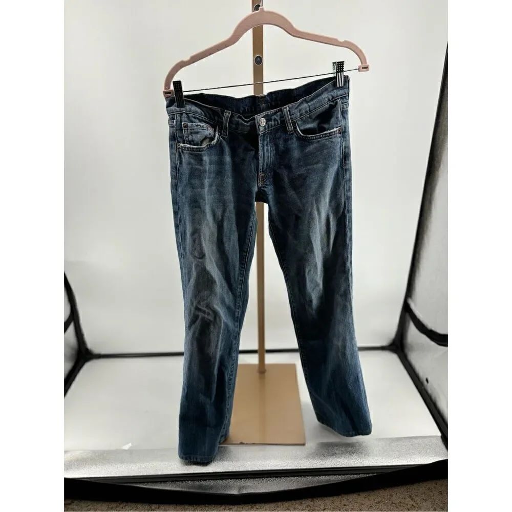 7 For All Mankind Bootcut Jeans Medium Wash Low Rise Size 27